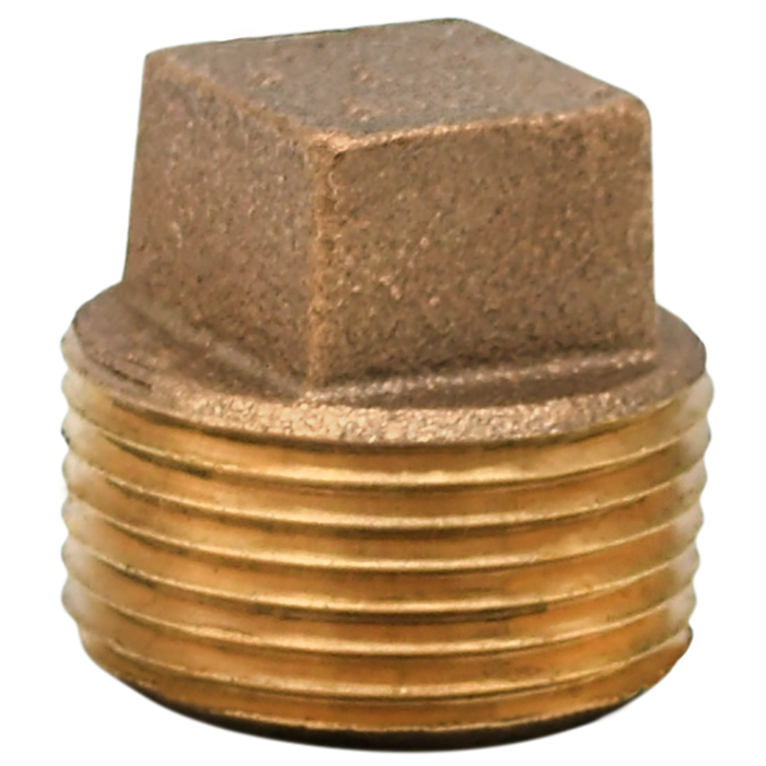 Square Head Plug MNPT, Bronze No Lead