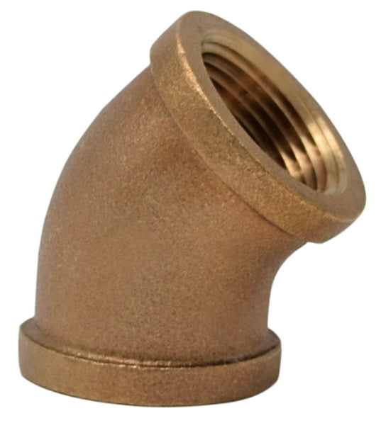 Bronze 45 Degree Elbow FNPT x FNPT, No Lead Cast